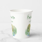 Hop on over Waterverf Princess Frog Baby shower Papieren Bekers (Rechts)