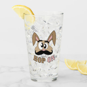 Hop op snor konijn glas