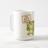 HOP Out of Control Frog Cute Whimsical Life Koffiemok (Voorkant links)