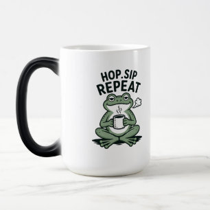 Hop Sip Repeat Grappig Kikker Koffie Design Magische Mok
