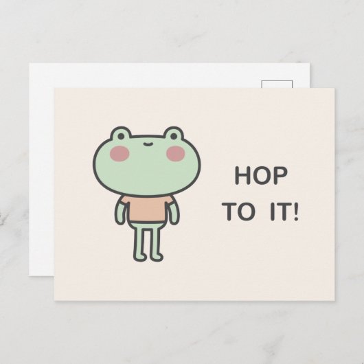 Hop To It! Briefkaart (Voorkant / Achterkant)