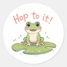 Hop to It! Schattigee Frog Lily Pad Sticker