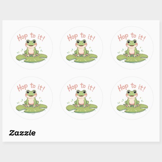 Hop to It! Schattigee Frog Lily Pad Sticker (Vel)