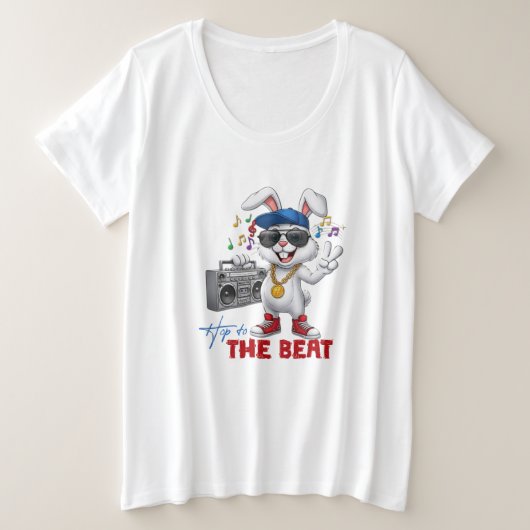 Hop to the Beat Grote Maat T-shirt (Design voorkant)
