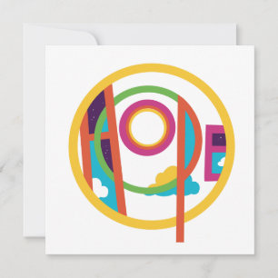 Hope Abstrait Modern Art Note Cartes Smilelines