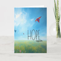 "Hope Again" gevouwen 5x 7 aanmoediging Kaart