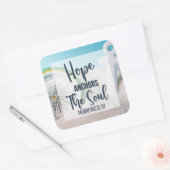 Hope Anchors the Soul Vierkante Sticker (Envelop)