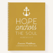 Hope Ancre le Soul Scripture Journal | Or (Devant)