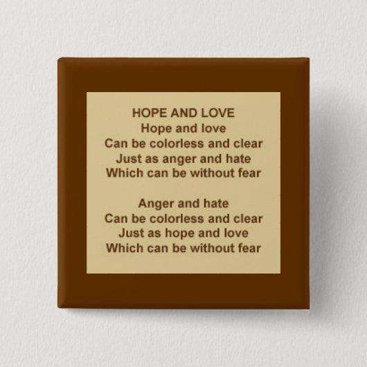 Hope and Love Button (Voorkant)