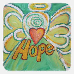 Hope Angel Inspirerend Word Art Decal Stickers