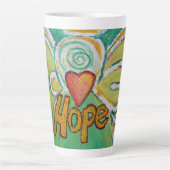 Hope Angel Word Art Custom Latte Mok Cup (Voorkant)