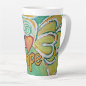 Hope Angel Word Art Custom Latte Mug Cup (Angle droit)