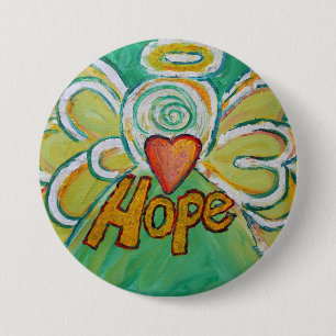 Hope Angel Word Art Lapel Pin Buttonnen Ronde Button 7,6 Cm