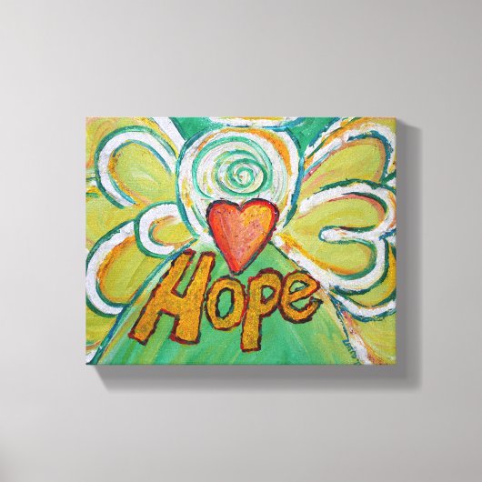 Hope Angel Word Art Peinture Toile Enveloppé (Recto)