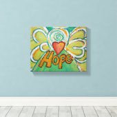 Hope Angel Word Art Peinture Toile Enveloppé (Insitu (Plancher de Bois))