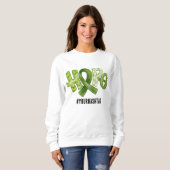 Hope Awareness Ribbon Personalized Hashtag Trui (Voorkant volledig)