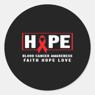 Hope Blood Cancer - Red Ribbon Blood Cancer Awaren Ronde Sticker