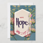 Hope Blooms - Elegant Floral Typography  Kaart (Voorkant)