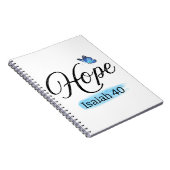 Hope Blue Butterfly Notitieboek (Rechterzijde)