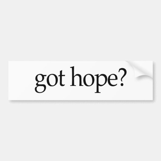 Hope Bumpersticker (Voorkant)