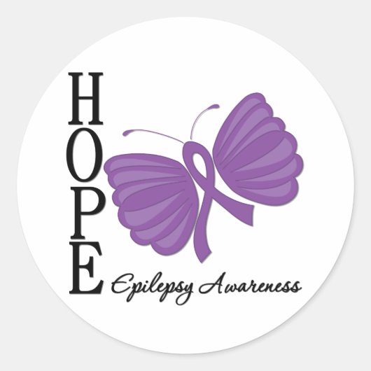 Hope Butterfly Epilepsy Ronde Sticker (Voorkant)