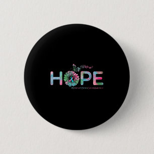 Hope Butterfly Gemetastaseerd Borstkanker Bewustzi Ronde Button 5,7 Cm