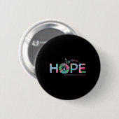 HOPE Butterfly Metastatic Breast Cancer Awareness Ronde Button 5,7 Cm (Voorkant /achterkant)