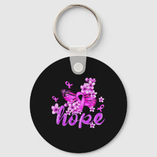 Hope Butterfly Paarse lint Overdose Awareness Sleutelhanger