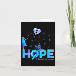 Hope Butterfly Sunflower Zelfmoordpreventie Aware Kaart