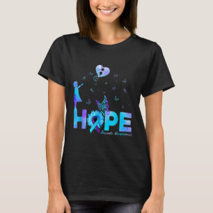 Hope Butterfly Sunflower Zelfmoordpreventie Aware T-shirt