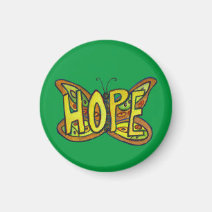Hope Butterfly Word Art Magnets inspirants