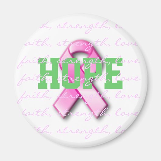 Hope Cancer du sein Pink Ribbon Magnet (Devant)