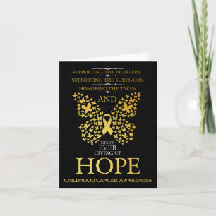 Hope Childhood Cancer Awareness Gold Ribbon Kaart
