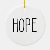 HOPE Christmas Minimal Keramisch Ornament (Achterkant)