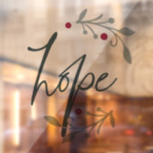 Hope Christmas Window or Wall Cling Raamsticker (Vel 2)