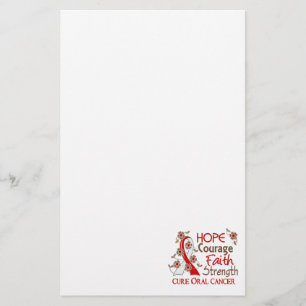Hope Courage Faith Sterkte 3 Orale Kanker Briefpapier
