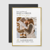 Hope & Cpure Minimalist Gold Script Nieuwjaarsfoto (Voorkant / Achterkant)