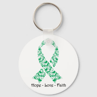 Hope Emerald Green Awareness Rib Sleutelhanger