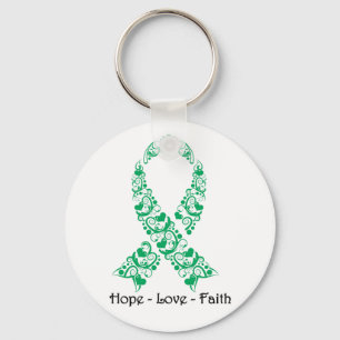 Hope Emerald Green Awareness Ribbon Sleutelhanger