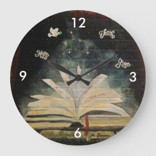 Hope, Faith and Love Wall Clock Grote Klok
