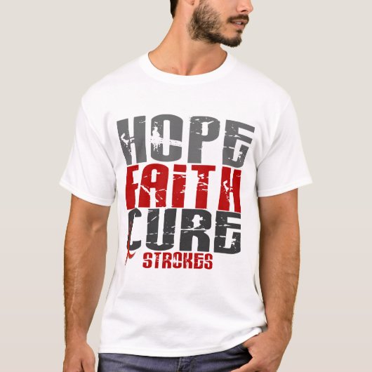 Hope Faith Cure Stroke 1 T-shirt (Voorkant)
