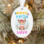 Hope Faith Love<br><div class="desc">J'Espère Que La Foi Aime. Ornement acrylique, Ornement acrylique ovale. La saison de Noël est de nouveau là et les gens sont occupés à préparer un dîner de Noël parce que Noël est un moment pour les réunions de famille, les liens familiaux et le renouvellement des amitiés. Préparez-vous à Noël...</div>