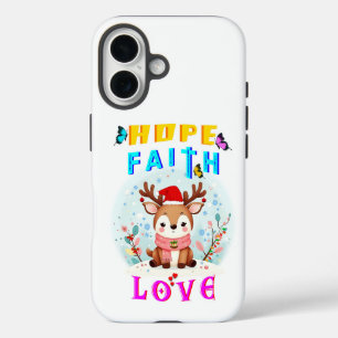 Hope Faith Love iPhone 16 Hoesje