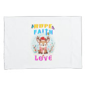 Hope Faith Love Kussensloop (Voorkant-Rechts)