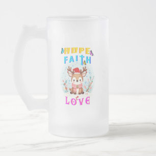 Hope Faith Love Matglas Bierpul