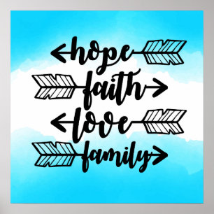 Hope Faith Love Poster