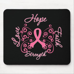 Hope Faith Love Sterke Breast Cancer Muismat
