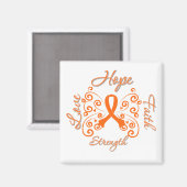 Hope Faith Love Sterke Leukemia Magneet (Voorkant / Achterkant)