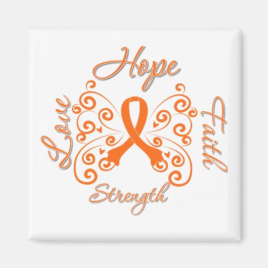 Hope Faith Love Sterke Leukemia Magneet (Voorkant)