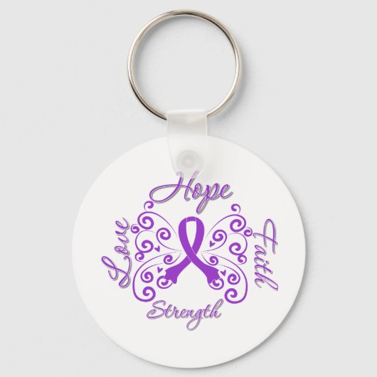 Hope Faith Love Sterke Lupus Sleutelhanger (Voorkant)